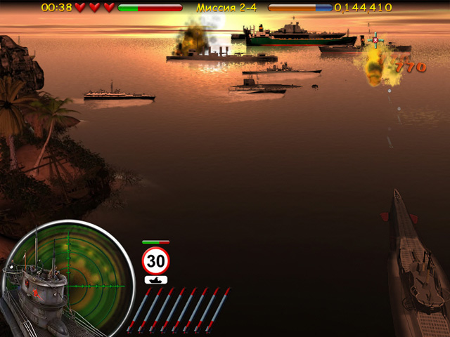 Скриншот №2. Морской бой Подводная война